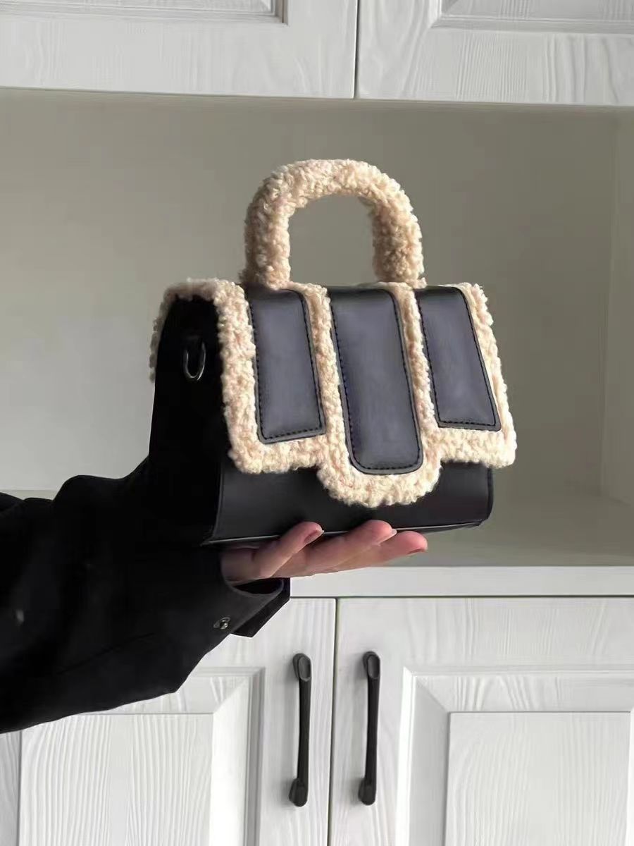 Cute & Fashionable Lamb Wool Portable HandBag