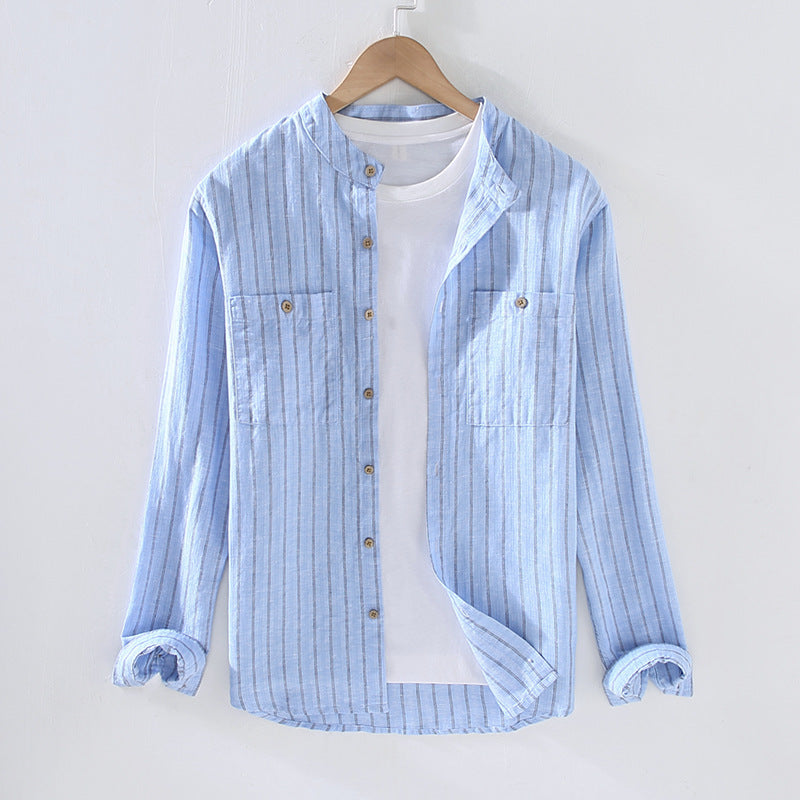 Long Sleeve Stripe Blouse