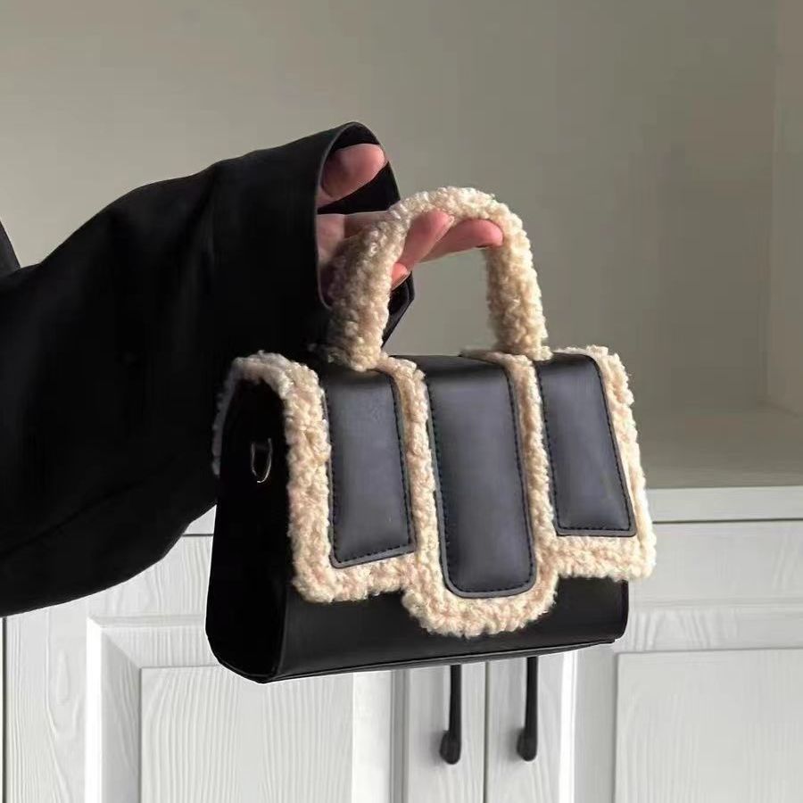 Cute & Fashionable Lamb Wool Portable HandBag