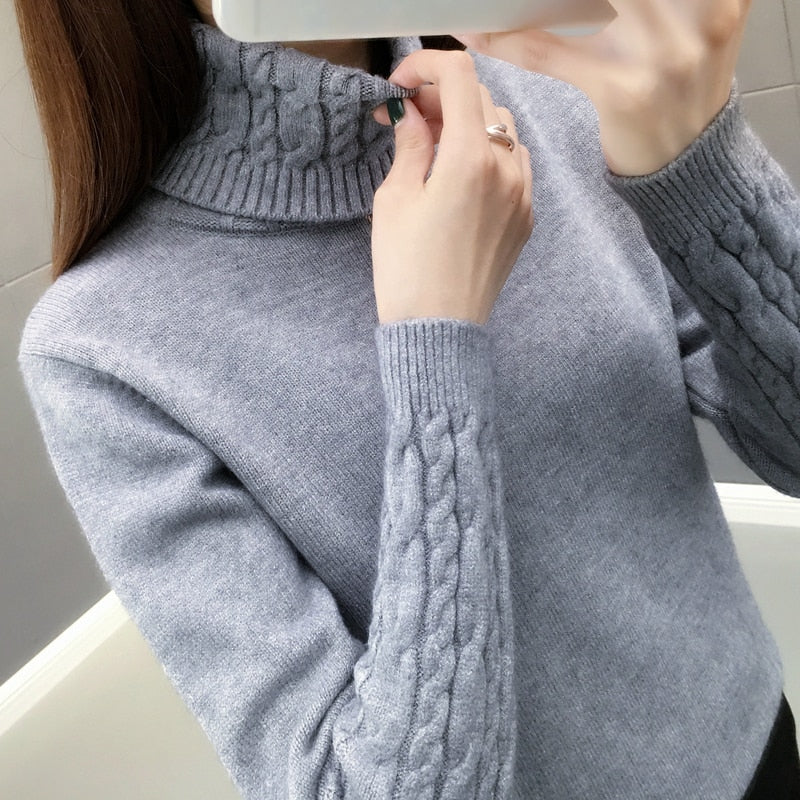 Long Sleeves Turtleneck Sweater for Women