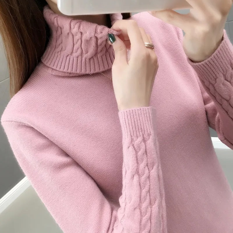 Long Sleeves Turtleneck Sweater for Women
