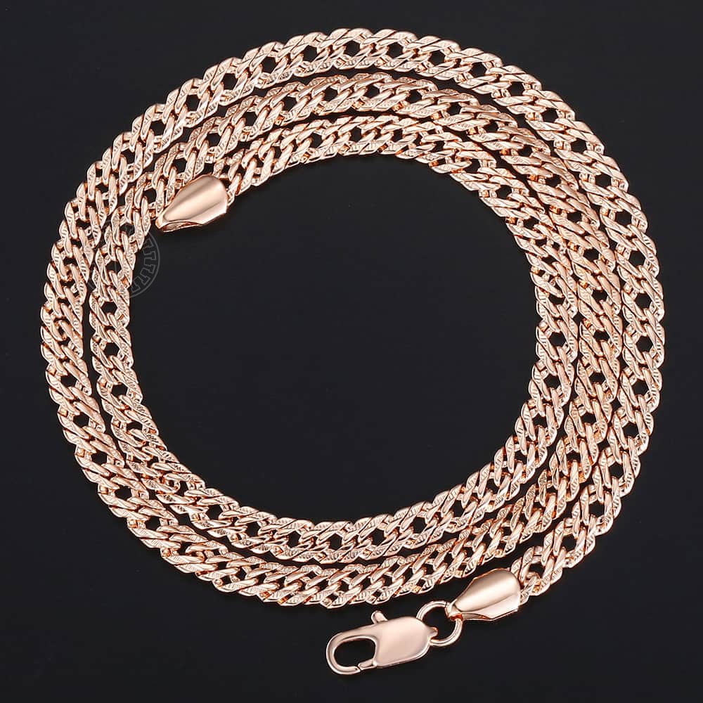 Trendy Rose Gold Necklace for Women & Men