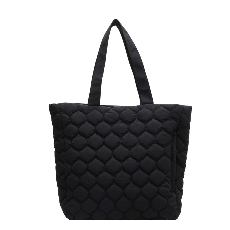 Quilted Charm Cotton Tote Bag