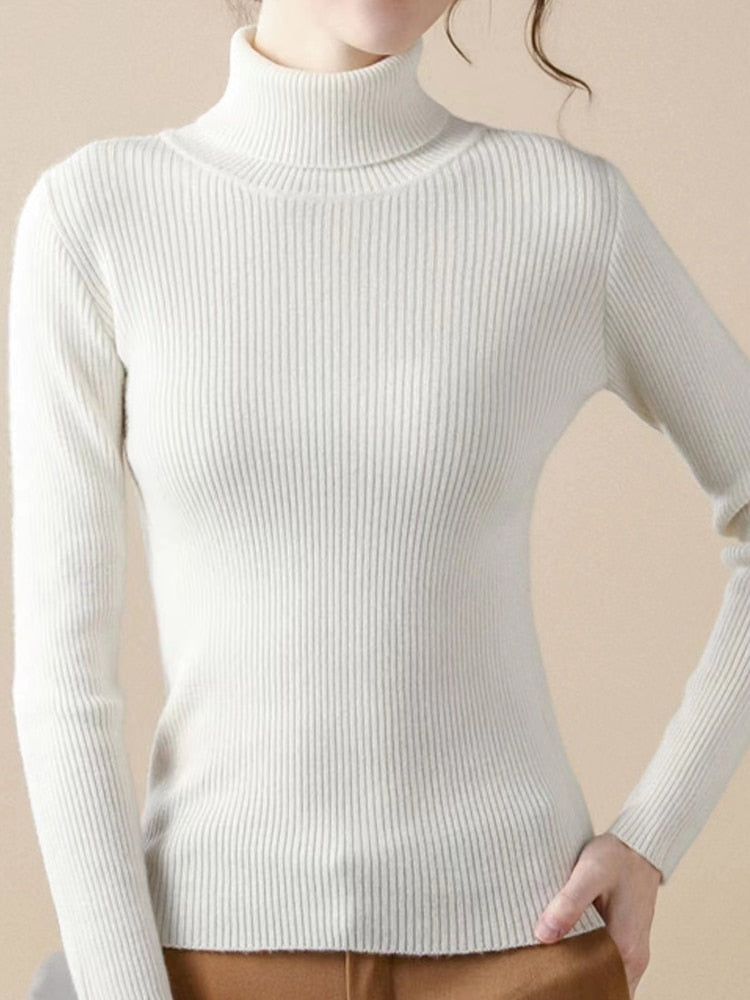 Casual Turtleneck Sweater Women