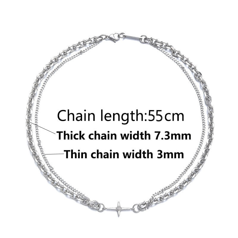 Stainless Steel Cross Necklace for Women & Men