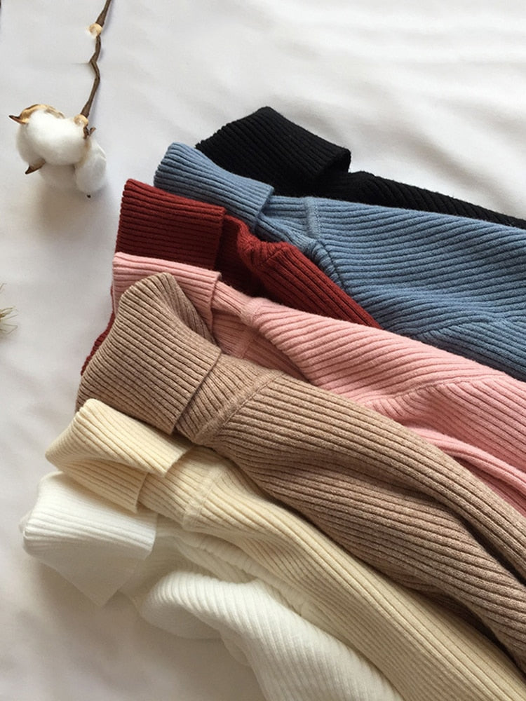 Slim Fit urtleneck Pullover Sweater for Women