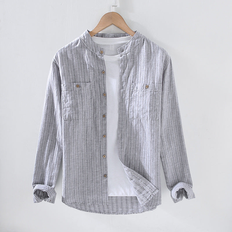 Long Sleeve Stripe Blouse