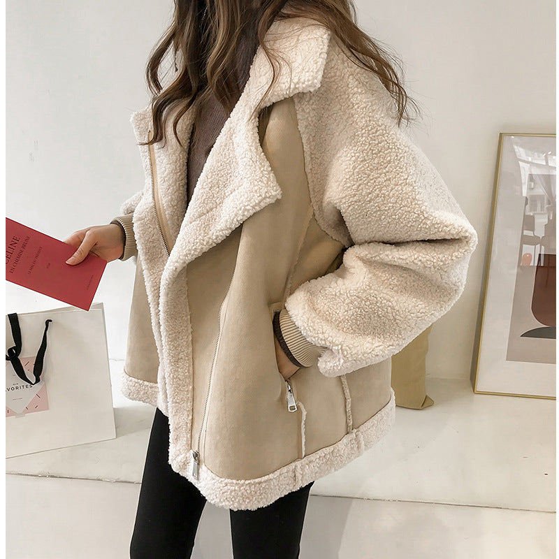 Cozy Chic Suede Sherpa Moto Jacket