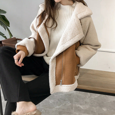 Cozy Chic Suede Sherpa Moto Jacket