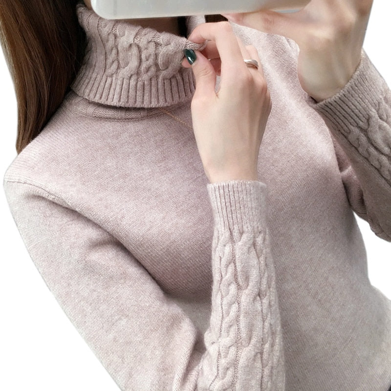 Long Sleeves Turtleneck Sweater for Women