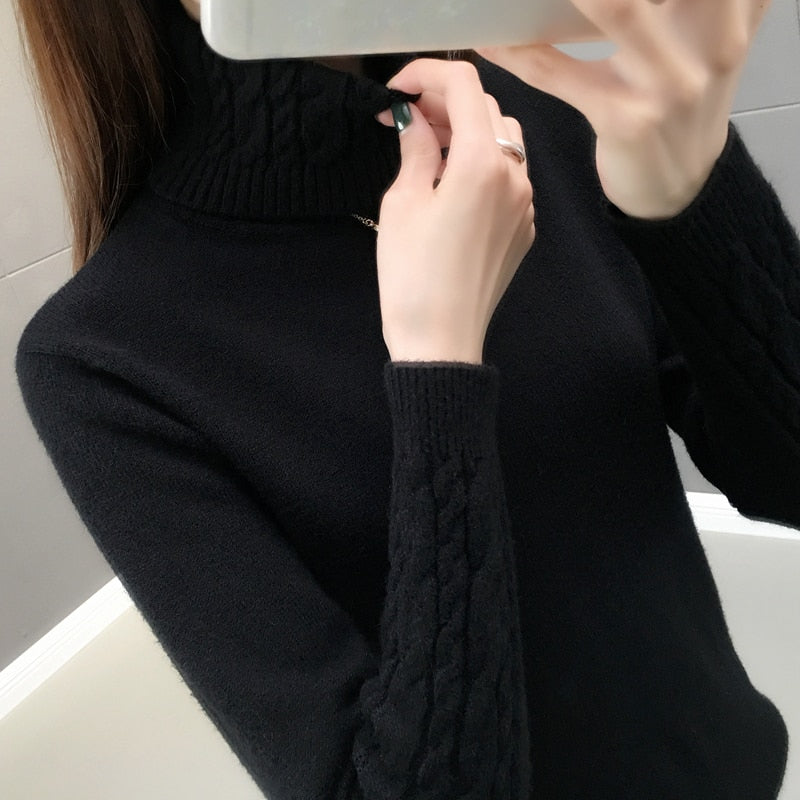 Long Sleeves Turtleneck Sweater for Women