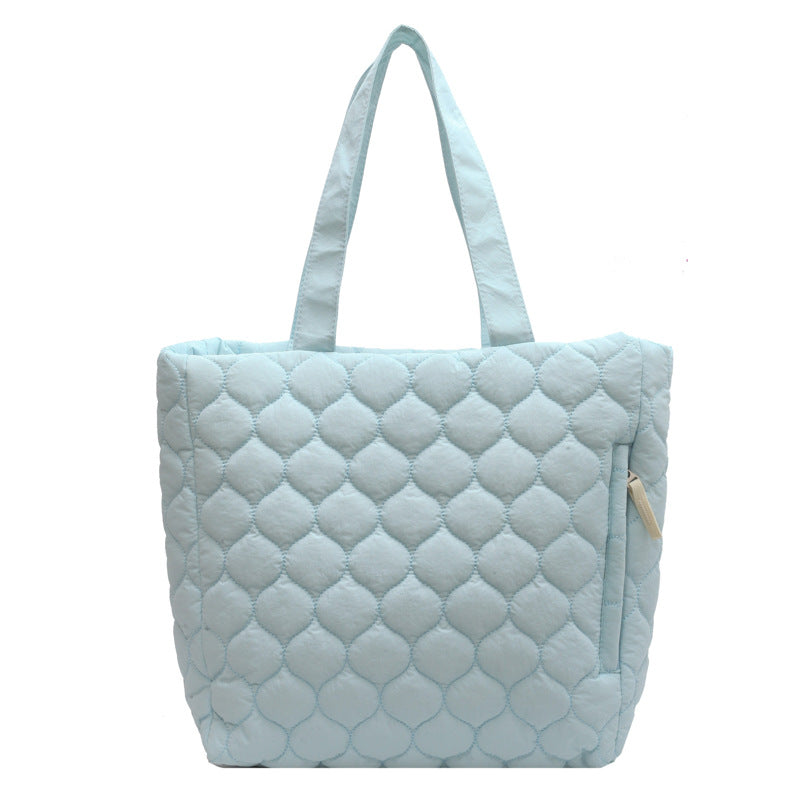 Quilted Charm Cotton Tote Bag