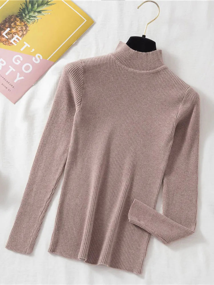 Half Turtleneck Knitted Sweater Spring