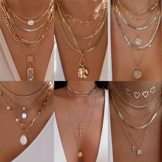 Trendy Multi-Layer Necklaces Vintage Style